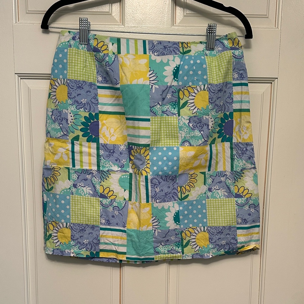 Lilly Pulitzer Colorful Patchwork Mini Skirt